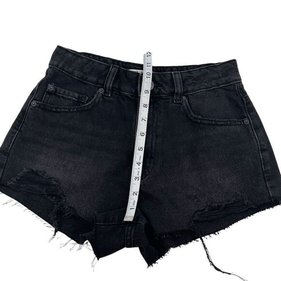 Garage festival denim shorts in black distressed size 0 - Picture 5 of 8